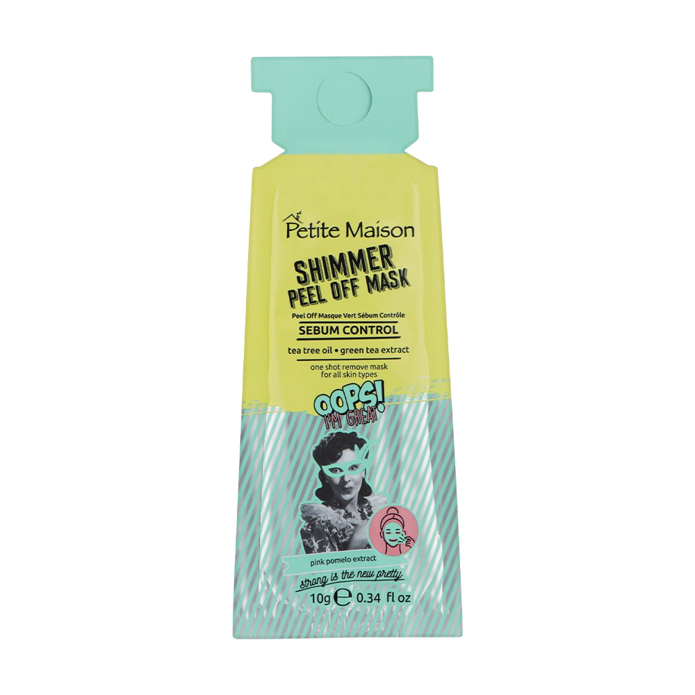 Маска-плівка для обличчя Petite Maison Shimmer Peel Off Mask Sebum Control з олією чайного дерева, 10 г